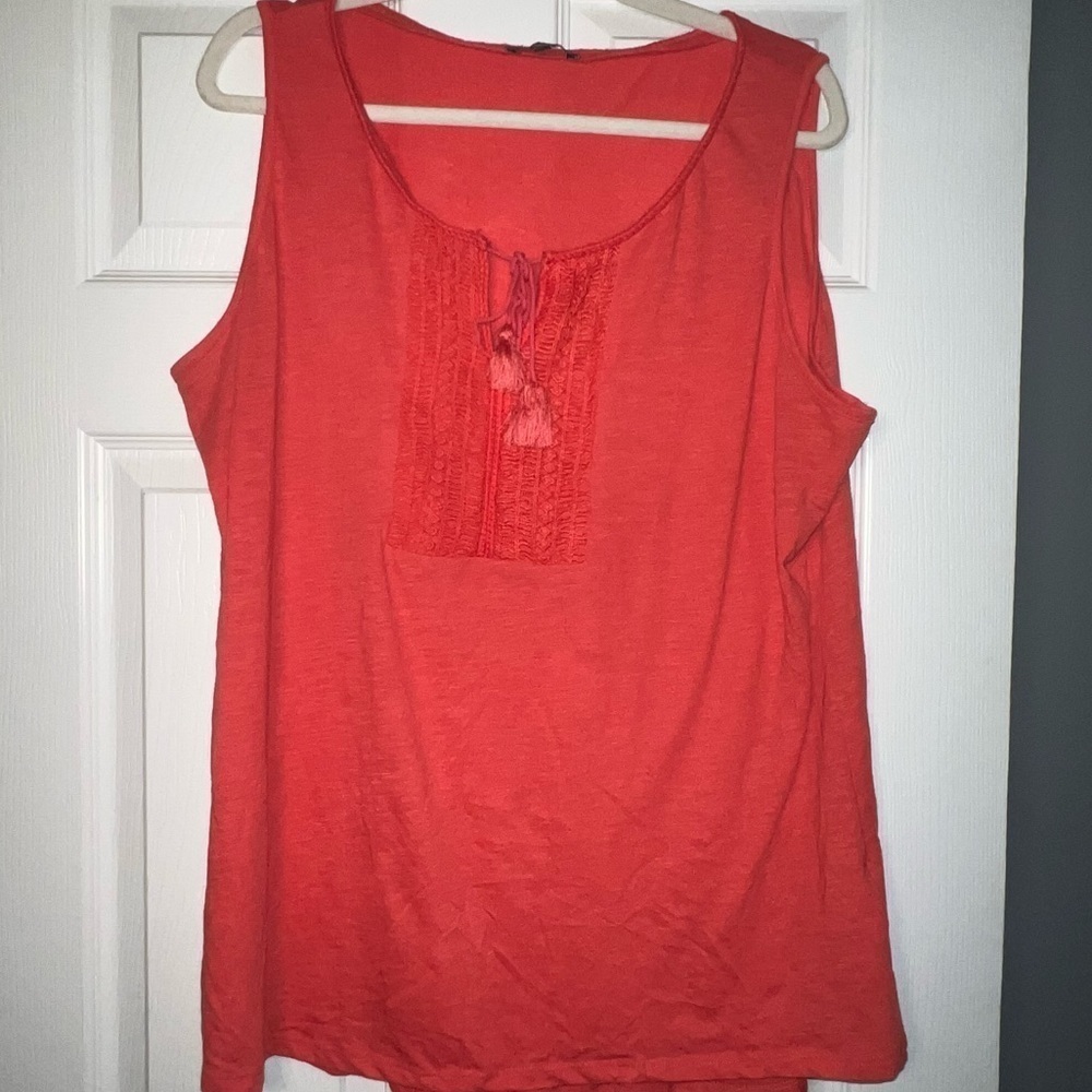 New Look embellished Tank Top Coral Pink Size 20